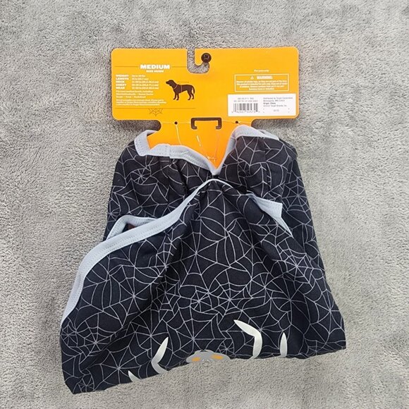 Dog Black & White Halloween Graphic Spider T Shirt Costume upto 40lbs Size M - Picture 4 of 6